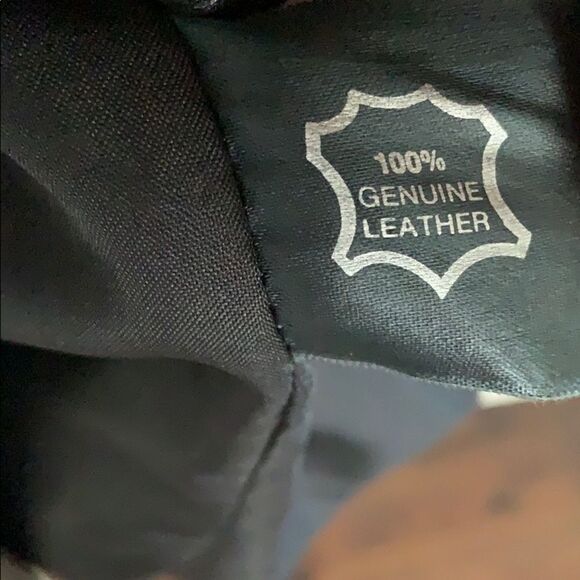 Vintage 70’s 80’s Missy Black 100% Leather Button Full Length Trechcoat Sz M - Picture 3 of 8